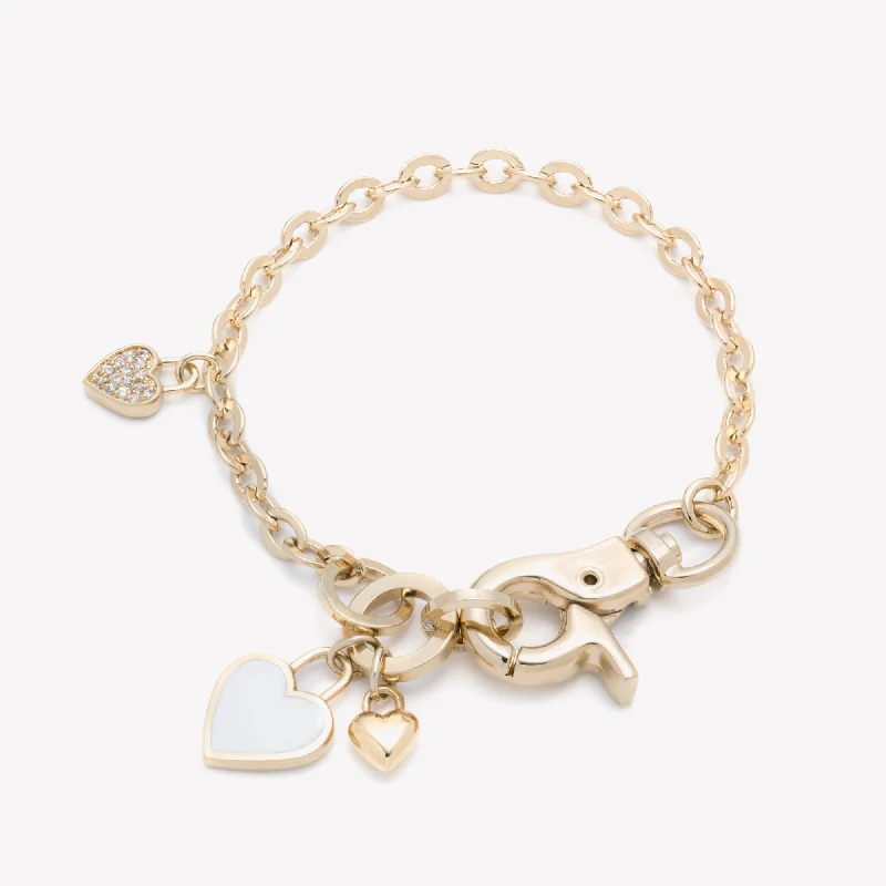 bridesmaid bracelets for women-HEART CHARM BRACELET