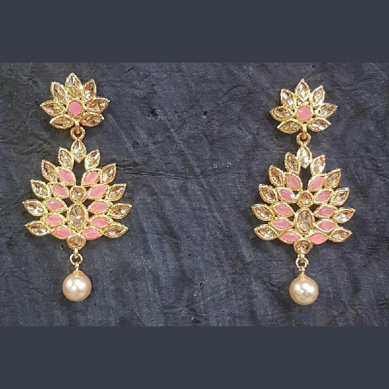 vintage earrings for women-Shreeji Gold Plated Dangler Earrings